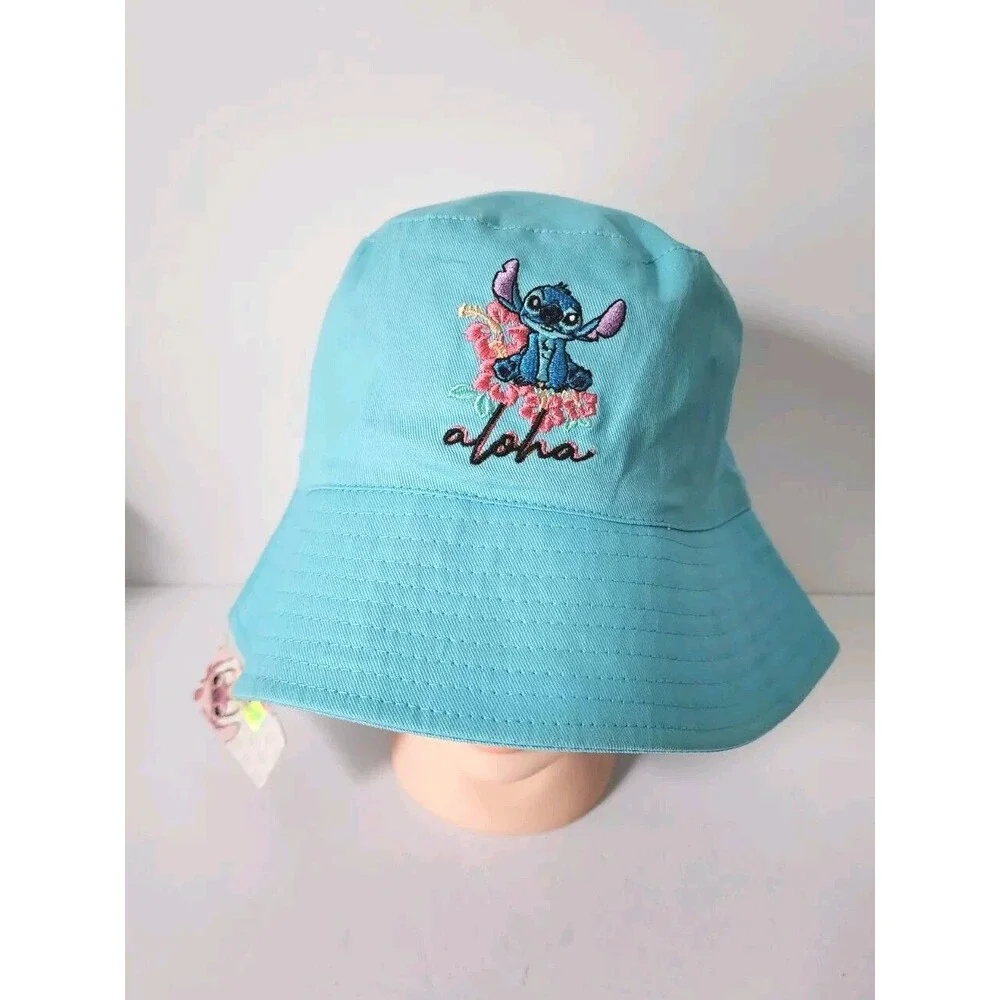 Disney Aloha 100 Anniversary Lilo & Stitch Bucket Hat Blue Adult NWT OS Primark